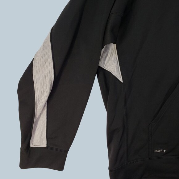 Nike Mens Black & Gray Pullover Hoodie Drawstring Hood & Kangaroo Pocket XXL - Picture 3 of 9